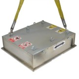 Separator magnetic bloc pentru fier, suspendat pentru benzi transportoare, 750 x 630 x 183 mm