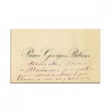 Prin?ul George Bibescu, carte de vizita cu o ampla insemnare olografa