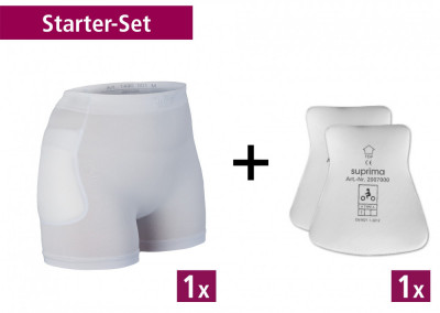 Pantaloni protectie sold + burete protectie, Suprima, Unisex, Alb, Mar XL foto