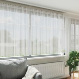 vidaXL Cortină din Dantelă cu perdele Alb 1200 x 140 cm Poliester 4107972