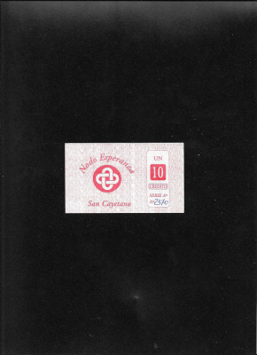 Argentina 10 credito seria2370 tichet de masa foto