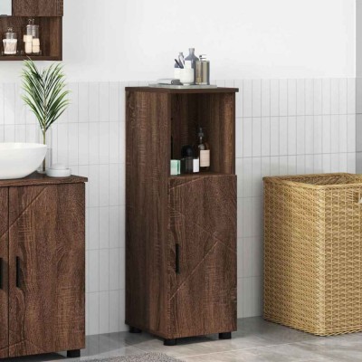 vidaXL Dulap de Baie cu raft Stejar brun 30 x 35 x 95 cm Lemn compozit 883321 foto