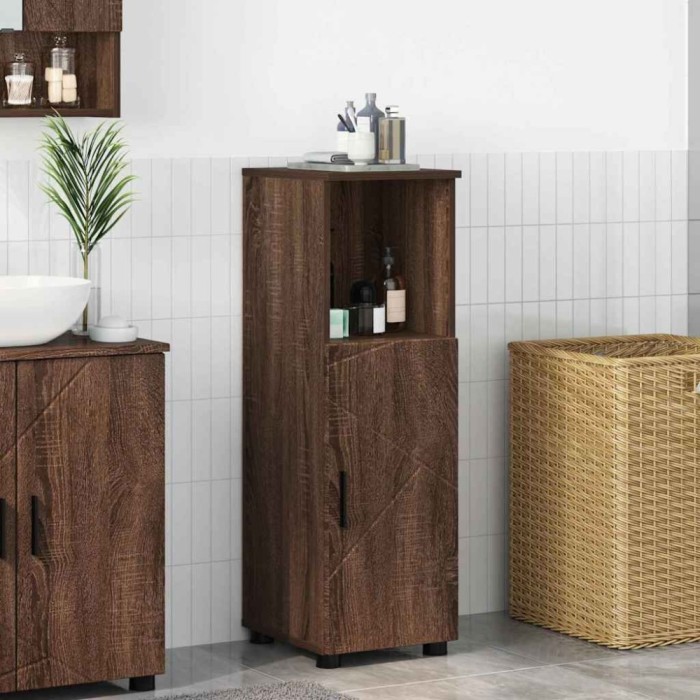 vidaXL Dulap de Baie cu raft Stejar brun 30 x 35 x 95 cm Lemn compozit 883321