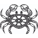 Sticker decorativ, Mandala, Rac, Negru, 76 cm, 7296ST-4