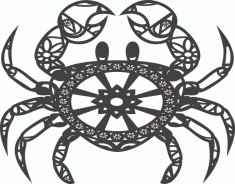 Sticker decorativ, Mandala, Rac, Negru, 76 cm, 7296ST-4 foto