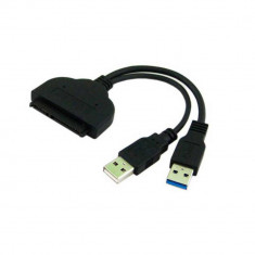 Adaptor USB 3.0 la SATA hard disk/ SSD hdd 2.5&quot;si 3.5&quot; (laptop sau pc), Active, cu carcasa protectie