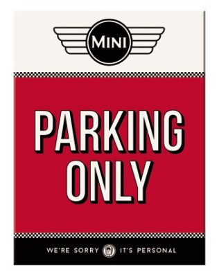 Magnet - Mini Cooper - Parking Only Red foto