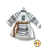 Cumpara ieftin Rochita traditionala romaneasca cu broderie si brau tricolor - TDPITI12