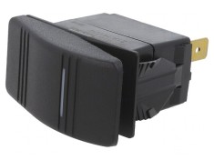 Comutator Rocker SPST OFF-ON 20A 14VDC Negru LED IP56 foto