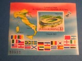 A11 TX2 12 - 1990 - Turneul final al CM de fotbal - Italia - colita nedantelata, Sport, Nestampilat