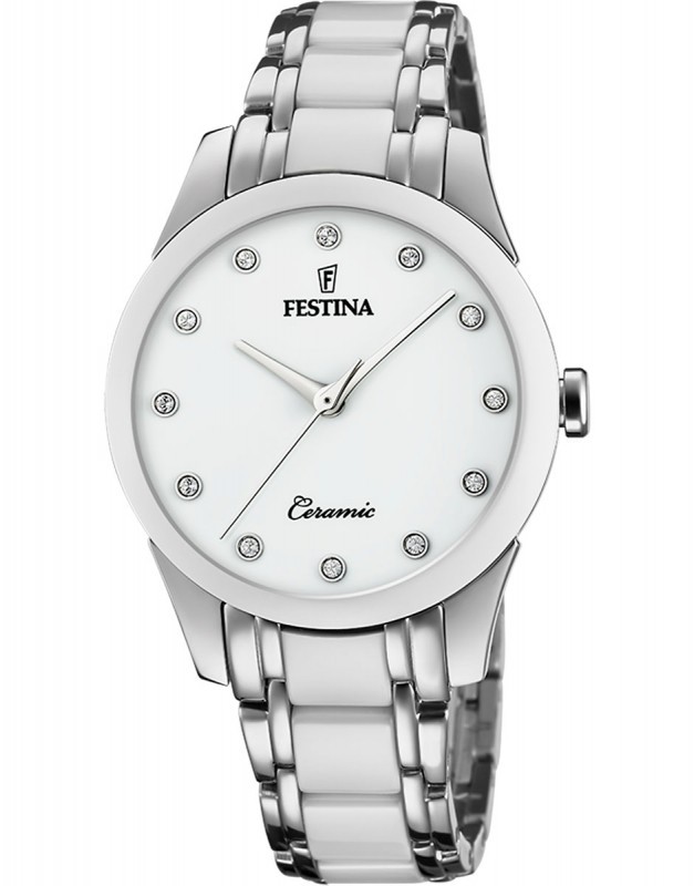 Ceas Dama, Festina, Ceramic cu Cristale Swarovski F20499/1 | Okazii.ro