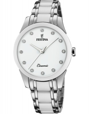 Ceas Dama, Festina, Ceramic cu Cristale Swarovski F20499/1 - Marime universala foto