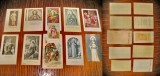 A921-Lot 12 Semne de Carte vechi mici religioase imperiul austro-ungar stare buna. Marimi de la 8/4 cm pana la 12/7 cm. Pret pe lot.