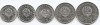 Coreea de Nord Set 5 - 1, 5, 10, 50 Chon, 1 Won 2002/08 - Flori, UNC !!!, Asia, Aluminiu