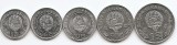 Coreea de Nord Set 5 - 1, 5, 10, 50 Chon, 1 Won 2002/08 - Flori, UNC !!!, Asia, Aluminiu