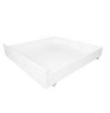 Set sertare pentru pat copii, 2 buc, din pin masiv, pe rotile