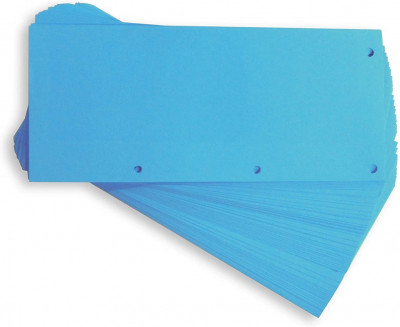 Separatoare Carton Pentru Biblioraft, 190g/mp, 105 X 240 Mm, 60/set, Oxford Duo - Albastru foto
