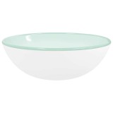 Cumpara ieftin Chiuveta din sticla securizata, alb, 35x12 cm