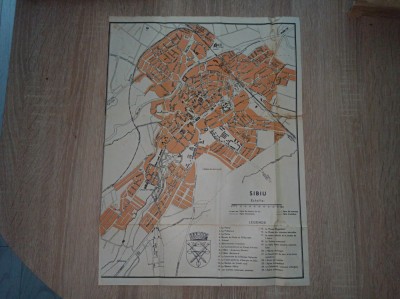 HARTA * PLAN - SIBIU, 1940 ***DETALIATA foto