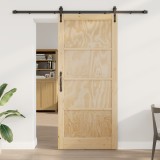 Ușă Glisantă vidaXL cu Set Hardware &#039;ORKDAL&#039;din Lemn Solid Pin, Ușă Interioară vidaXL &#039;ORKDAL&#039;93x211x4 cm din Lemn Solid Pin