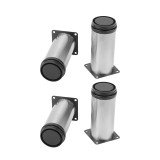 Cumpara ieftin Picior din inox pentru pat, &Oslash; 60 mm x 10 cm, 4 buc / set