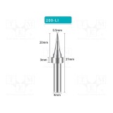 V&Atilde;&cent;rf conic 0,5mm SHENZHEN BAKON pentru sta&Aring;&pound;ie de lipit