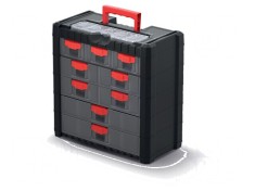 Set de organizare cu compartimente transparente negre