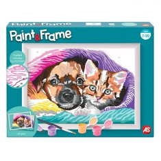 Set Pictură cu Numere, AS, Sweet Friendship, Multicolor, Vopsele Acrilice, Ramă Inclusă