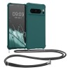 Husa Kwmobile pentru Google Pixel 8 Pro, Verde inchis, Silicon, KWM0000208U005C, Textil, Carcasa