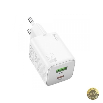 Incarcator Retea HOCO N41 20W 3A 1 x USB-A - 1 x USB-C Alb foto