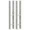 Gossi ancore de gard, 2 buc., argintiu, 8x6x60 cm, otel galvanizat