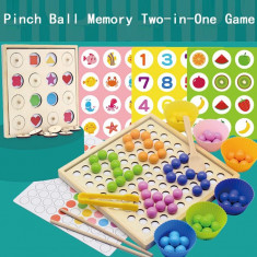 Joc educativ de Memorie si Atentie montessori Pinch Ball Memory 2 in 1 LRJ-62