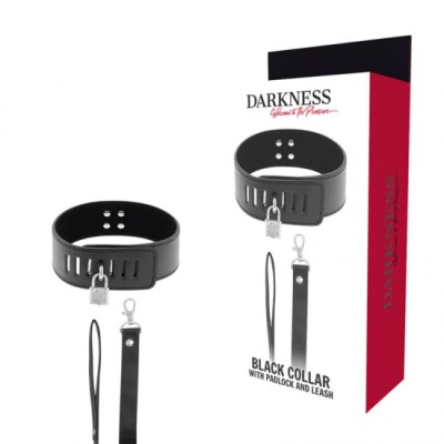 DARKNESS - BDSM COLLAR WITH BLACK LOCK foto