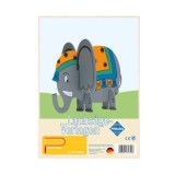 Sablon din lemn, elefant, pentru traforaj, dimensiunea A4, Pebaro 347S