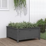 Gossi jardiniera de gradina, gri, 82,5x82,5x39 cm, lemn masiv pin