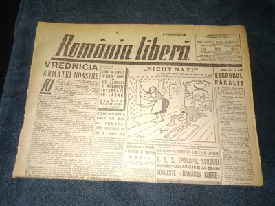 ZIARUL ROMANIA LIBERA 9 APRILIE 1945 foto