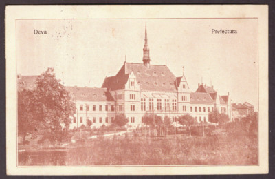 3031 - DEVA, Hunedoara, Prefectura, Romania - old postcard - used - 1928 foto