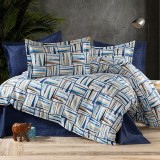 Lenjerie de pat 4 piese, Bumbac Ranforce, cearceaf pat clasic, cearceaf pilota 200x230, 2 fete perna 50x70, 2 fete perna 70x70, RNFN 251 Relax KipRoom