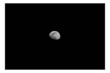 Tablou Canvas, "Luna pe cerul &icirc;ntunecat", Lună, Noapte, Spațiu, Silențioasă, Misterioasă, Strălucitoare., 39 x 26 cm, CMCLASS