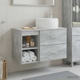 Cumpara ieftin Set de mobilier de baie suspendat 2 buc. Gri Beton