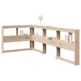 VidaXL Bibliotecă tăblie &icirc;n formă de L, 80 cm, lemn masiv de pin 859277