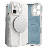 Husa pentru iPhone 16 Pro - Macaron Silicone MagSafe - White, Ringke