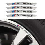Set 4 embleme Mperformance pentru jante BMW, gri