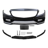 Set bara fata MERCEDES C-CLASS (W205), 01.2014-2019, cu / fara capac senzor parcare, cu 6 gauri senzori parcare; grunduit, de vopsit; type C63 AMG, c