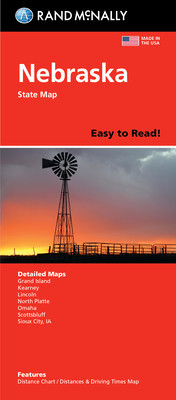 Rand McNally Easy to Read Folded Map: Nebraska State Map foto