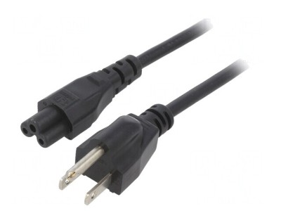 Cablu Alimentare IEC C5 NEMA 5-15 3m Negru 7A foto