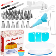 Set ornare prajituri, Silicon/Inox/Plastic, 106 piese, Multicolor