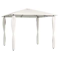 vidaXL Pavilion cu huse pentru st&acirc;lpi, crem, 3x3x2,6 m, 160 g/m&sup2;