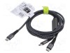 Cablu USB 2.0 Goobay USB C la USB C 1,5 m negru-argintiu Power Delivery