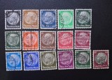 Set 16 Timbre Germania Al Treilea Reich 1933-1936 Mareșalul Paul von Hindenburg Serie Completă Ștampilate - A123